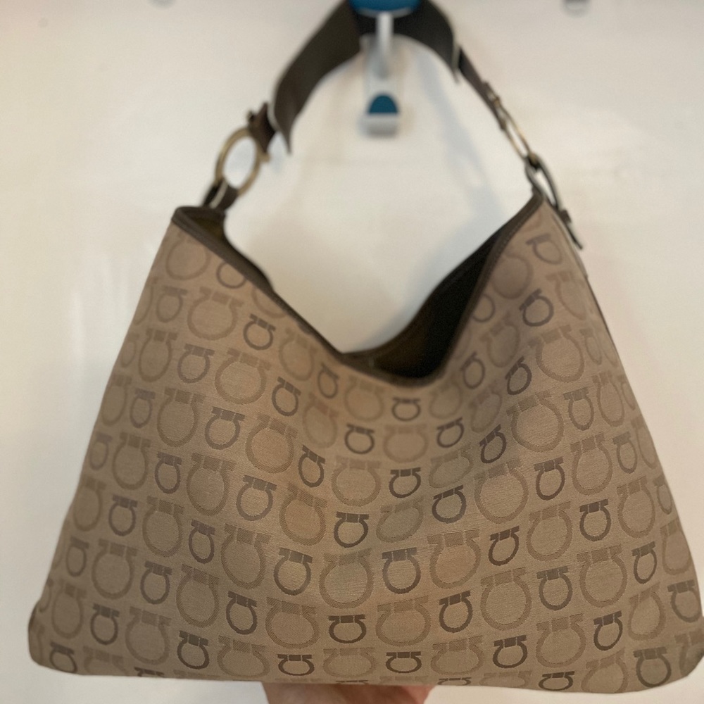 Authentic Salvatore Ferragamo Hobo Gancini Bag